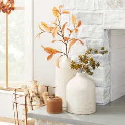 Distressed Ceramic Vase Natural White - Hearth & Hand⢠With Magnolia